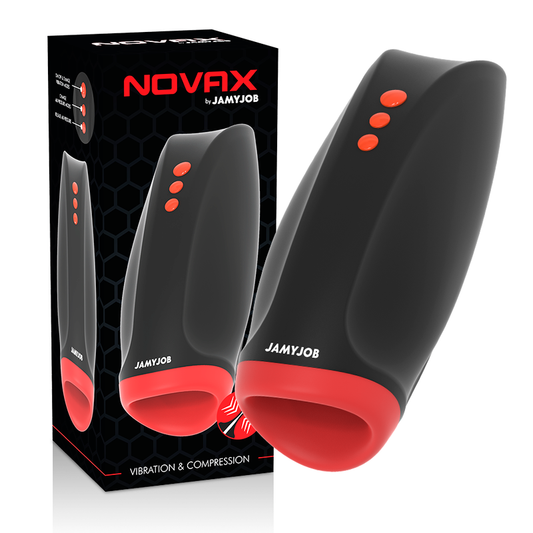 JAMYJOB - MASTURBADOR NOVAX CON VIBRACIÓN Y COMPRESIÓN