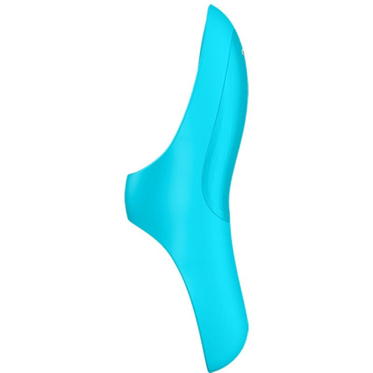 SATISFYER - VIBRADOR DE DEDO CON LUZ AZUL