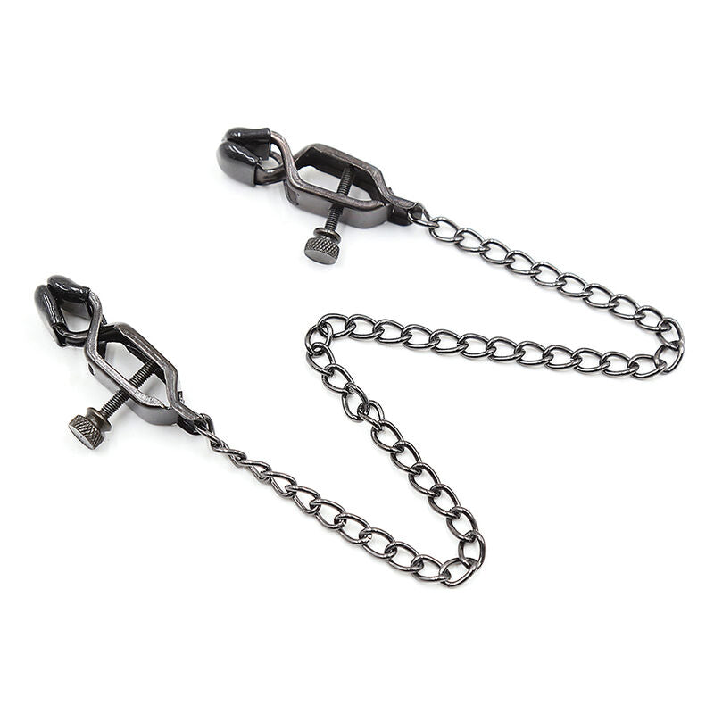 OHMAMA FETISH - METAL BRACELETS WITH BLACK CHAIN