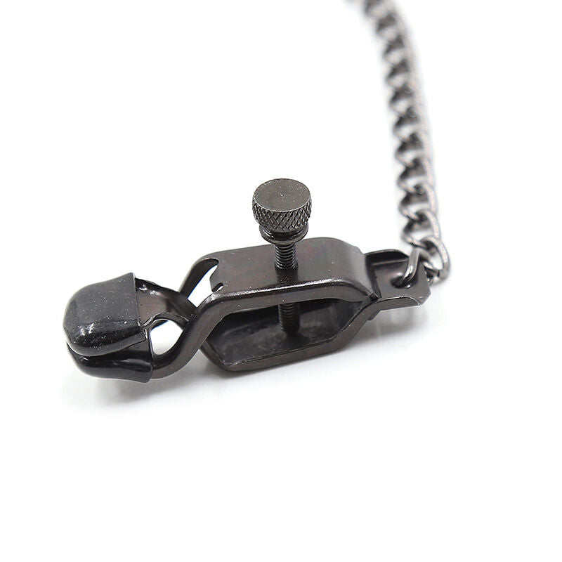OHMAMA FETISH - METAL BRACELETS WITH BLACK CHAIN