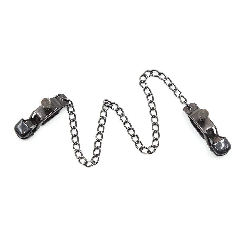OHMAMA FETISH - METAL BRACELETS WITH BLACK CHAIN