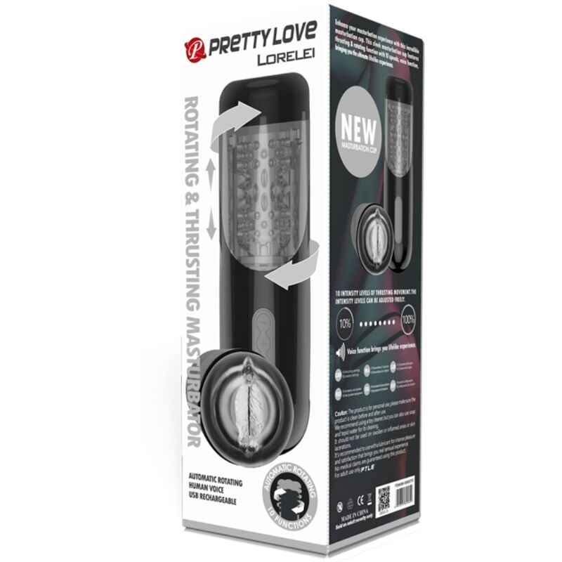 PRETTY LOVE - MASTURBADOR MULTIFUNCIONAL RECARGABLE LORELEI