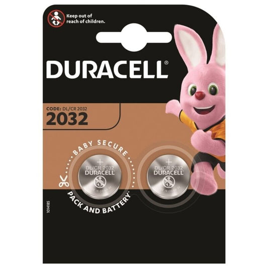 DURACELL - PILA BOTÓN LITIO CR2032 3V 2 UNIDADES
