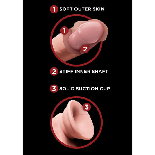 KING COCK - PLUS 3D DILDO SWING BALLS 12.7 CM