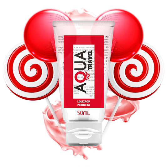 AQUA TRAVEL - AQUA TRAVEL LUBRICANTE A BASE DE AGUA SABOR A PIRUELA - 50 ML
