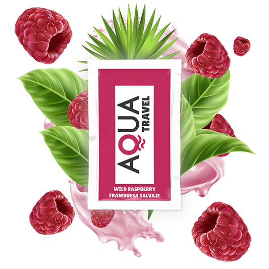 AQUA TRAVEL - LUBRICANTE A BASE DE AGUA SABOR A FRAMBUESA SILVESTRE 6 ML