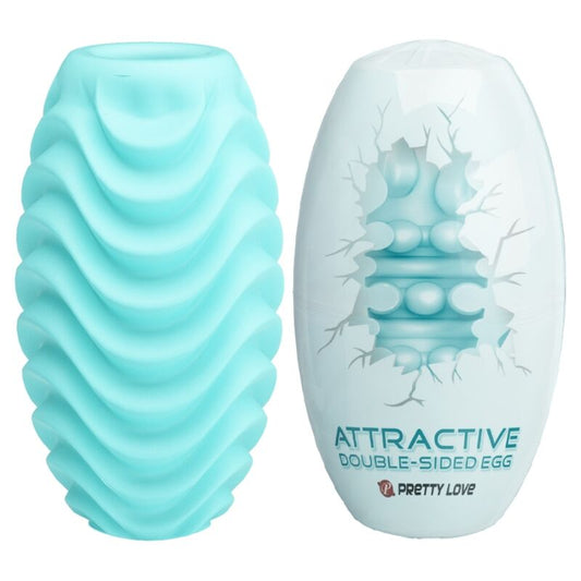 PRETTY LOVE - HUEVO MASTURBADOR DE DOBLE CARA TURQUESA