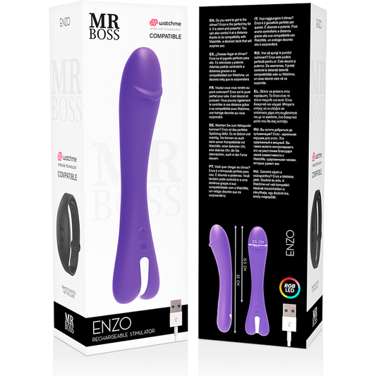 MR BOSS - ENZO VIBRADOR WATCHME TECNOLOGÍA INALÁMBRICA COMPATIBLE