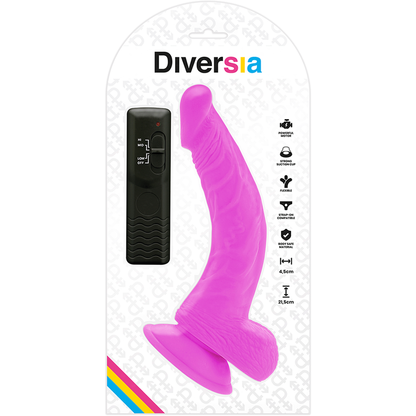 DIVERSIA - DIVERSIA VIBRADOR FLEXIBLE MORADO 21.5 CM -O- 4.5 CM