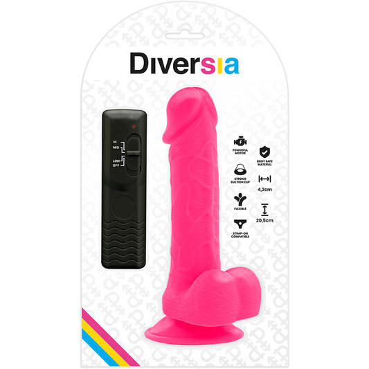 DIVERSIA - DIVERSIA VIBRADOR FLEXIBLE ROSA 20,5 CM -O- 4,2 CM