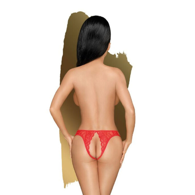Tanga traviesa de San Valentín de PENTHOUSE, color negro, talla L/XL