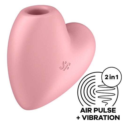 SATISFYER - ESTIMULADOR Y VIBRADOR CUTIE HEART AZUL