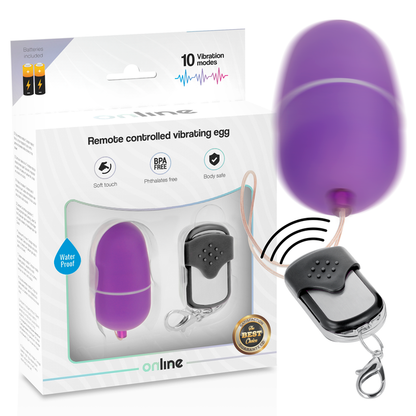 ONLINE - HUEVO VIBRADOR CON CONTROL REMOTO M LILA