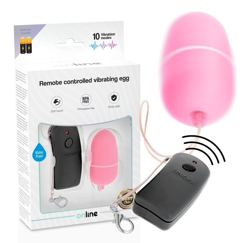 ONLINE - HUEVO VIBRADOR ROSA CON CONTROL REMOTO