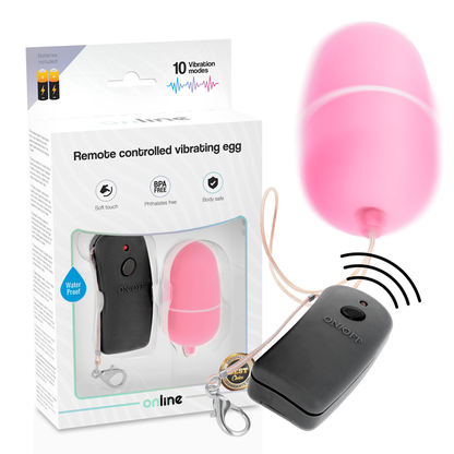 ONLINE - HUEVO VIBRADOR ROSA CON CONTROL REMOTO