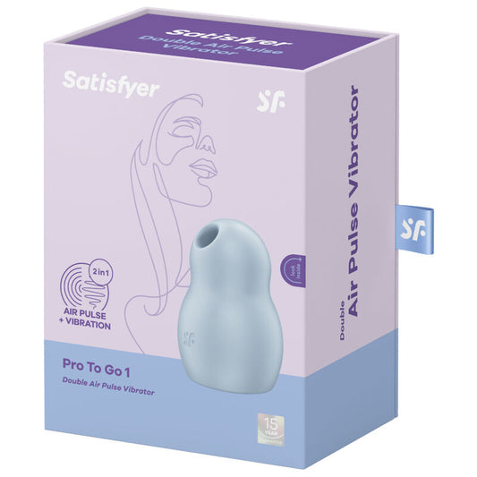 SATISFYER - PRO TO GO 1 ESTIMULADOR Y VIBRADOR DE DOBLE PULSO DE AIRE ROJO