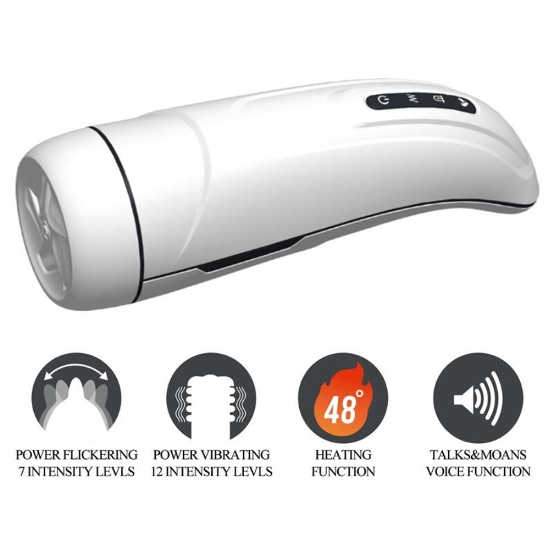 PRETTY LOVE - MASTURBADOR MASCULINO VIBRADOR MARISSA. CALOR. VOZ Y JUGO