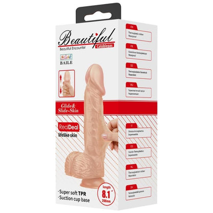 DANCE - BEAUTIFUL MEETING CATOBLEPAS REALISTIC FLEXIBLE DILDO 20.6 CM NATURAL