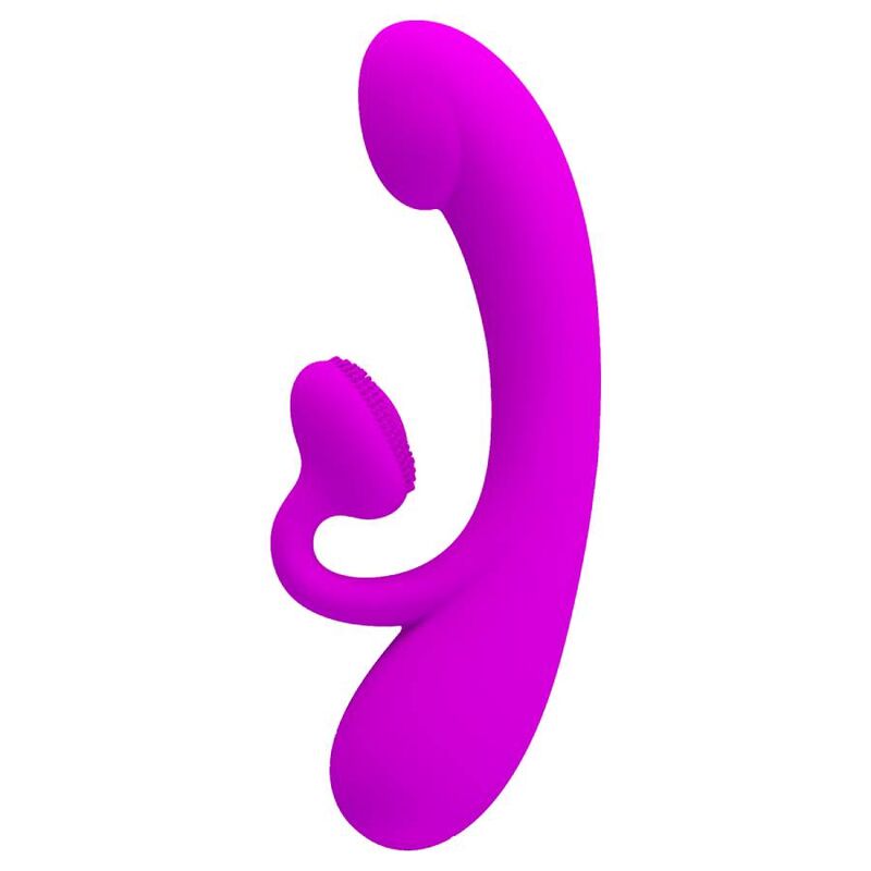 PRETTY LOVE - VIBRADOR SINCERE Y SENSOR DE CLÍTORIS DE SILICONA MORADA