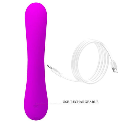 PRETTY LOVE - VIBRADOR SINCERE Y SENSOR DE CLÍTORIS DE SILICONA MORADA