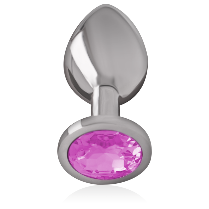 INTENSO - PLUG ANAL DE METAL DE ALUMINIO CRISTAL ROSA TALLA M