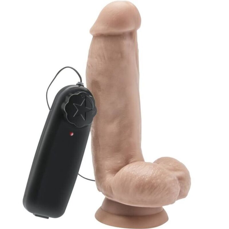 GET REAL - DILDO DE 12 CM CON BOLAS VIBRADORAS PIEL
