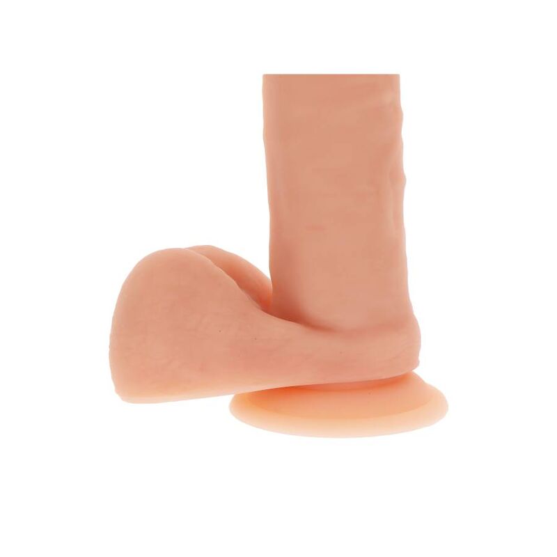 GET REAL - SILICONE DILDO 20.5 CM W LEATHER BALLS
