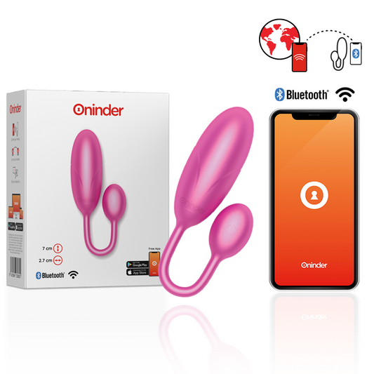 ONINDER - HUEVO VIBRADOR ROSA DENVER 7 X 2,7 CM APLICACIÓN GRATUITA