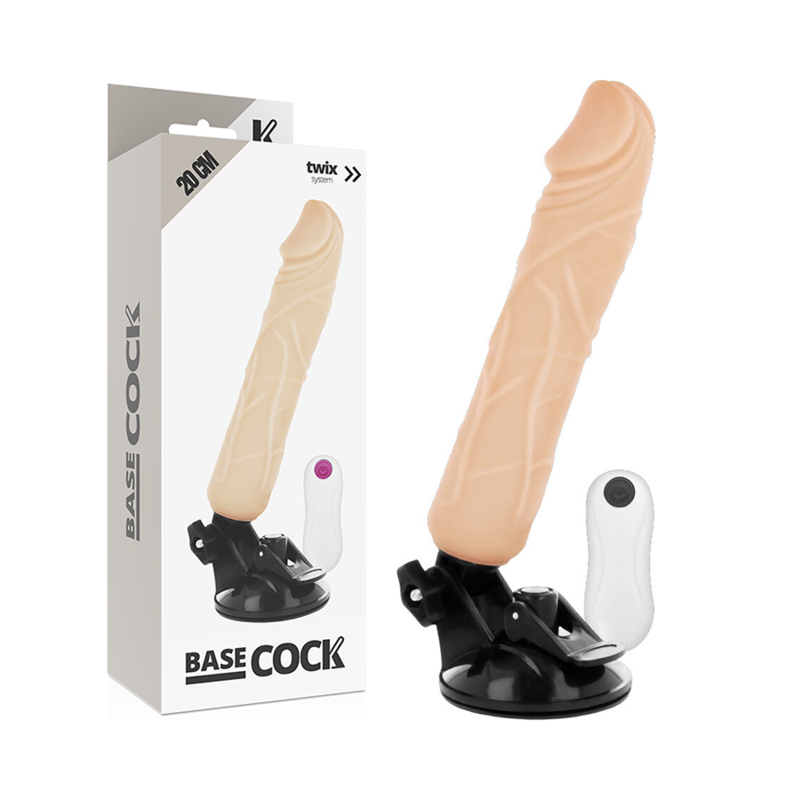 BASECOCK - VIBRADOR CONTROL REMOTO NATURAL REALISTA 20 CM -O- 4 CM