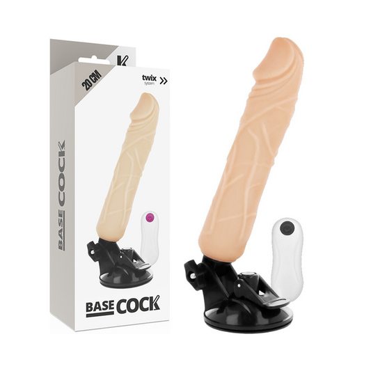 BASECOCK - VIBRADOR CONTROL REMOTO NATURAL REALISTA 20 CM -O- 4 CM