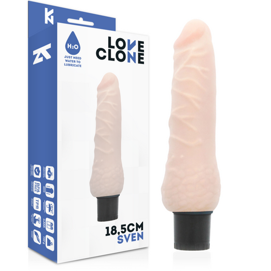 LOVECLONE - VIBRADOR AUTOLUBRICANTE SVEN 18,5 CM -O- 3,3 CM