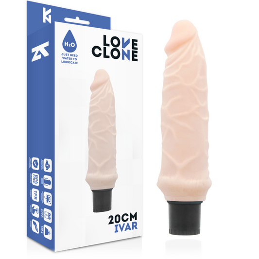 LOVECLONE - VIBRADOR AUTOLUBRICANTE IVAR 20 CM -O- 3.7 CM