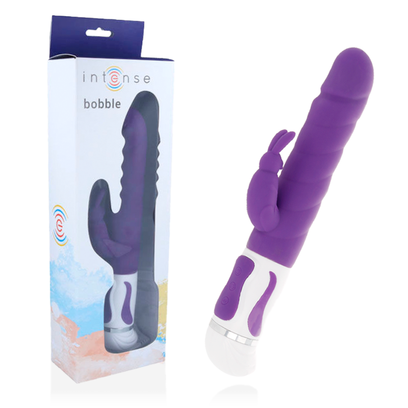 INTENSE - PURPLE SILICONE BOBBLE ROTATOR VIBRATOR