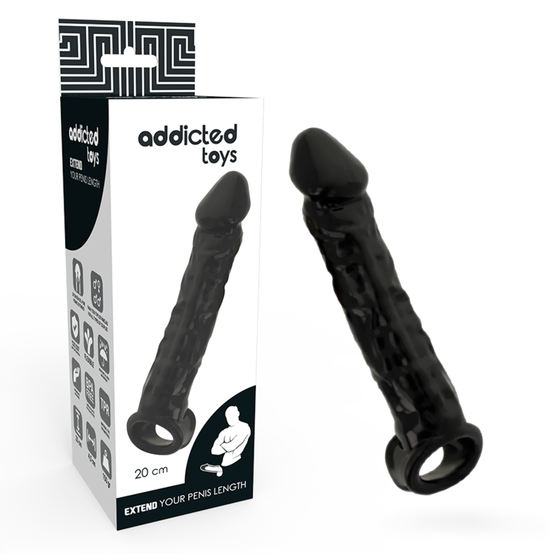 JUGUETES ADICTO - PENE NEGRO EXTENDIDO