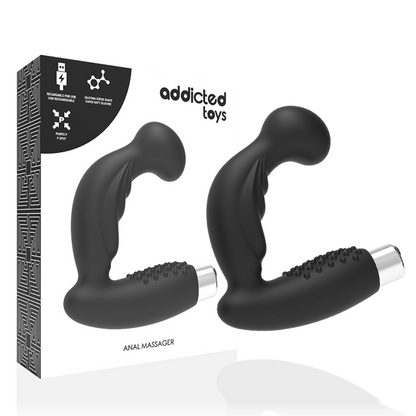 ADDICTED TOYS - VIBRADOR PROTÉSICO RECARGABLE - MODELO 3 - NEGRO