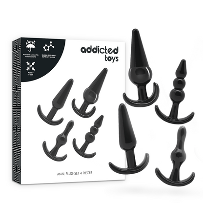 JUGUETES ADICTO - SET DE 4 TAPONES ANALES