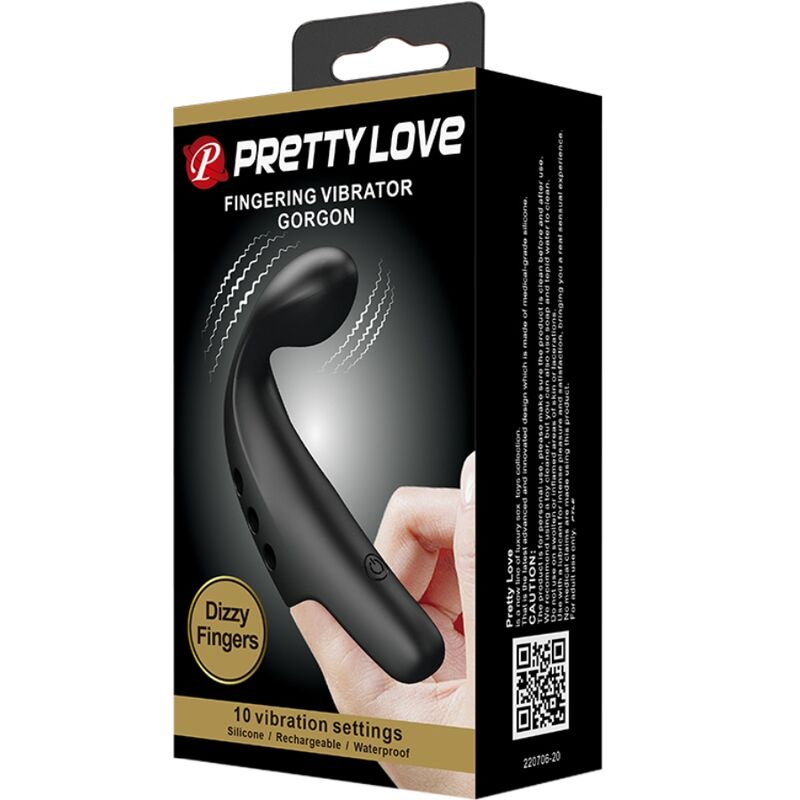 PRETTY LOVE - DEDAL VIBRADOR DE GORGONA NEGRA