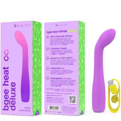 B SWISH - BGEE HEAT INFINITE DELUXE RECHARGEABLE LAVENDER SILICONE VIBRATOR