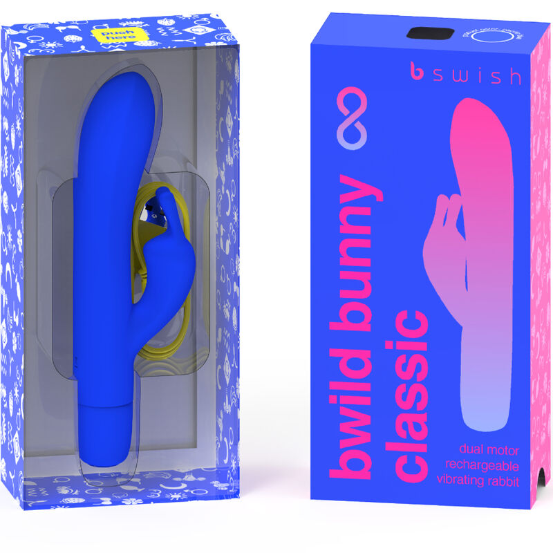 B SWISH - BWILD BUNNY INFINITE CLASSIC RECHARGEABLE BLUE SILICONE VIBRATOR