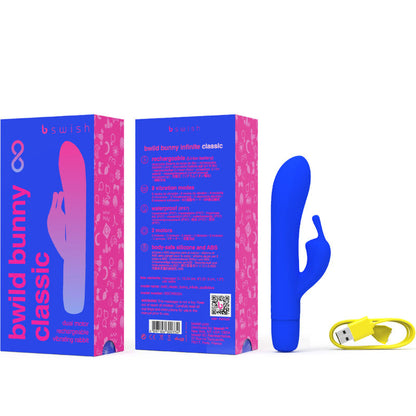 B SWISH - BWILD BUNNY INFINITE CLASSIC RECHARGEABLE BLUE SILICONE VIBRATOR