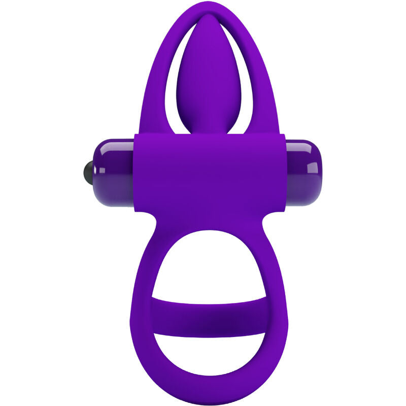PRETTY LOVE - ANILLO VIBRADOR 10 VIBRACIONES SILICONA MORADA