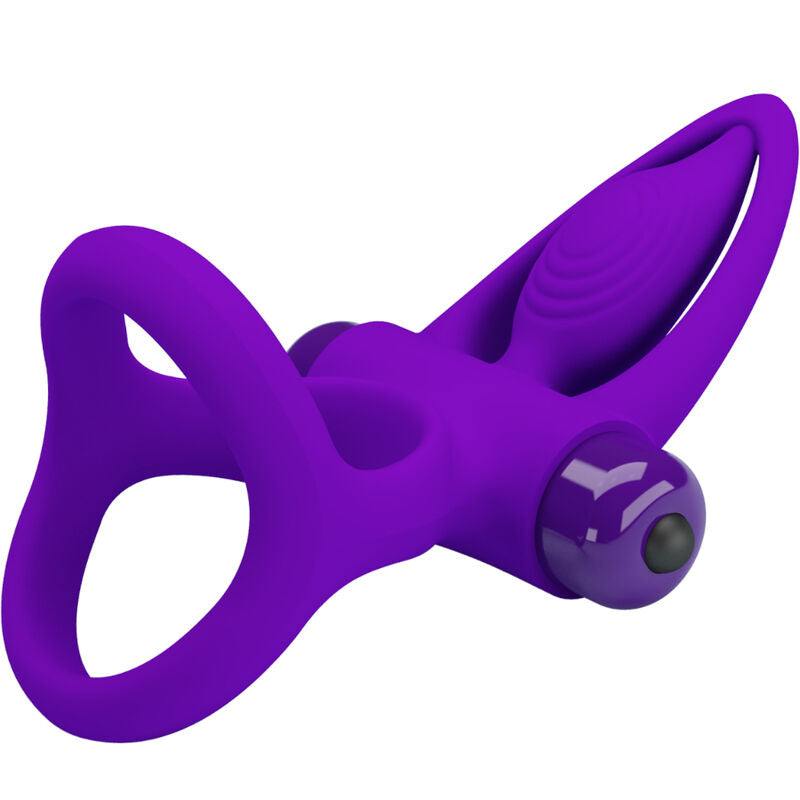 PRETTY LOVE - ANILLO VIBRADOR 10 VIBRACIONES SILICONA MORADA