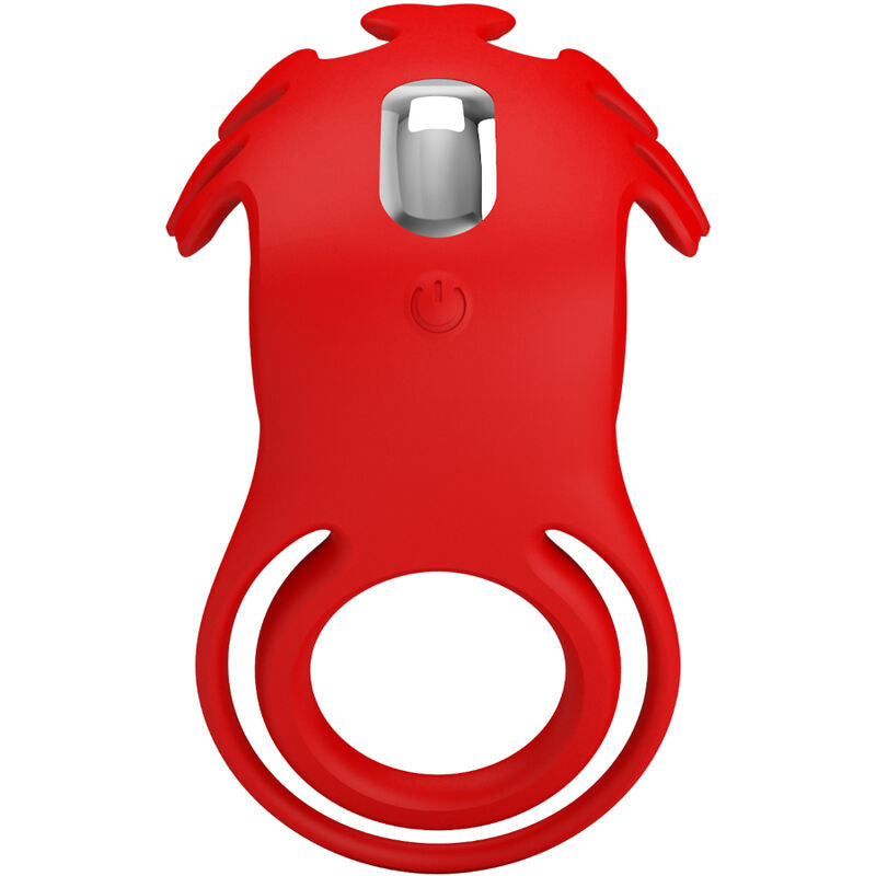 PRETTY LOVE - ANILLO VIBRADOR RUBÉN 7 VIBRACIONES DE SILICONA ROJA