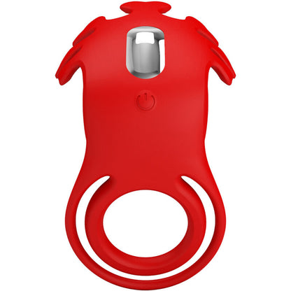 PRETTY LOVE - ANILLO VIBRADOR RUBÉN 7 VIBRACIONES DE SILICONA ROJA