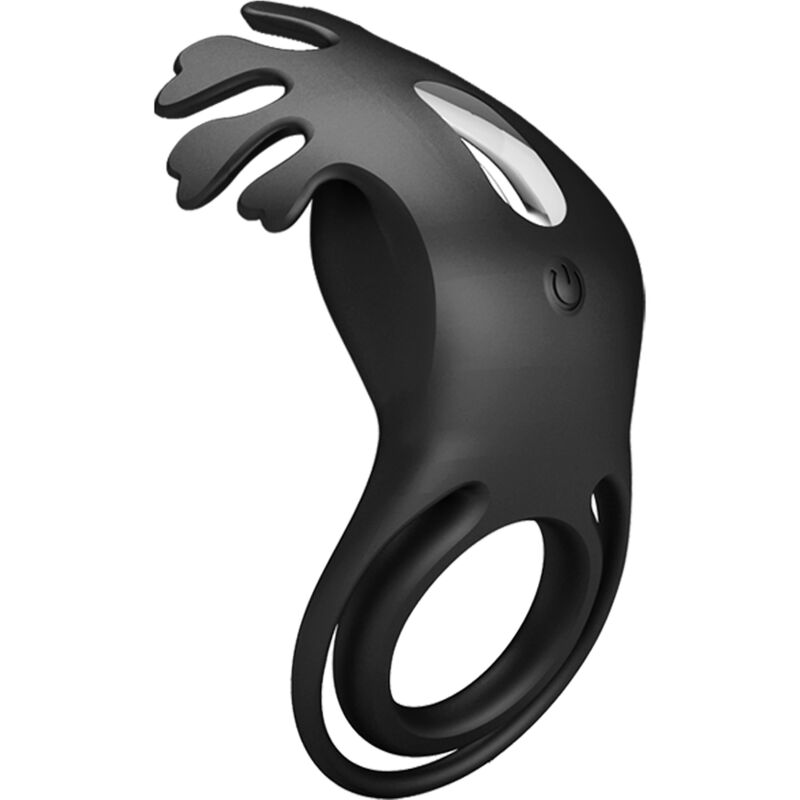 PRETTY LOVE - ANILLO VIBRADOR RUBÉN 7 VIBRACIONES DE SILICONA NEGRA