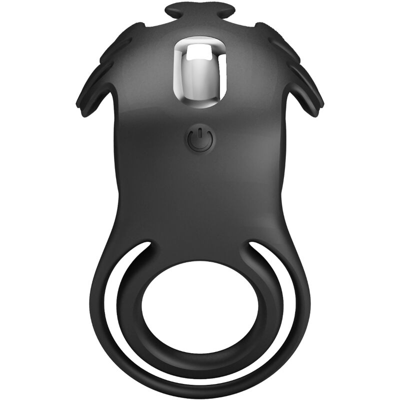 PRETTY LOVE - ANILLO VIBRADOR RUBÉN 7 VIBRACIONES DE SILICONA NEGRA