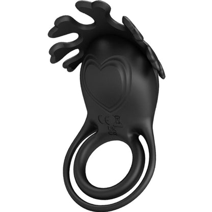 PRETTY LOVE - ANILLO VIBRADOR RUBÉN 7 VIBRACIONES DE SILICONA NEGRA