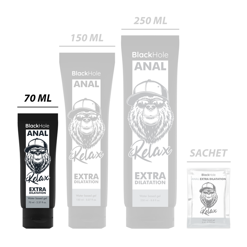 AGUJERO NEGRO - GEL DE DILATACIÓN ANAL A BASE DE AGUA 70 ML