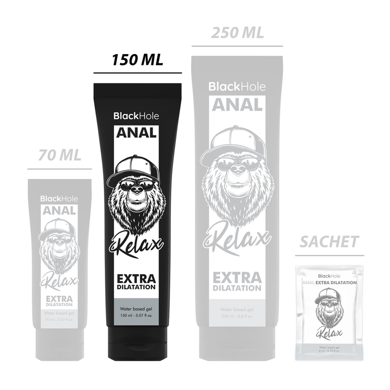 AGUJERO NEGRO - GEL DE DILATACIÓN ANAL A BASE DE AGUA 150 ML