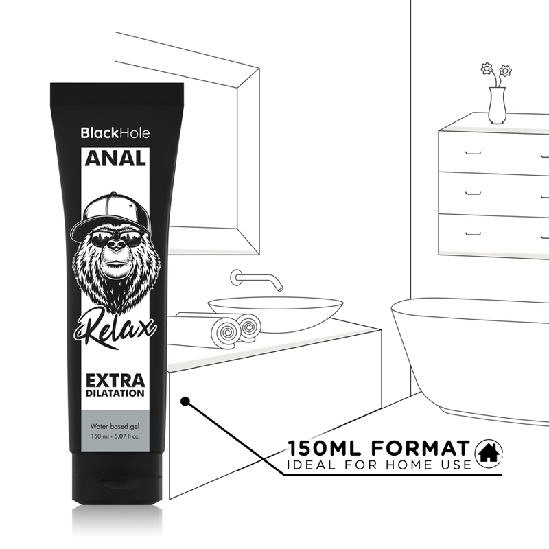 AGUJERO NEGRO - GEL DE DILATACIÓN ANAL A BASE DE AGUA 150 ML